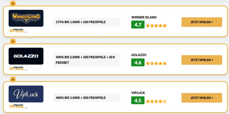 Beste online casino ohne oasis